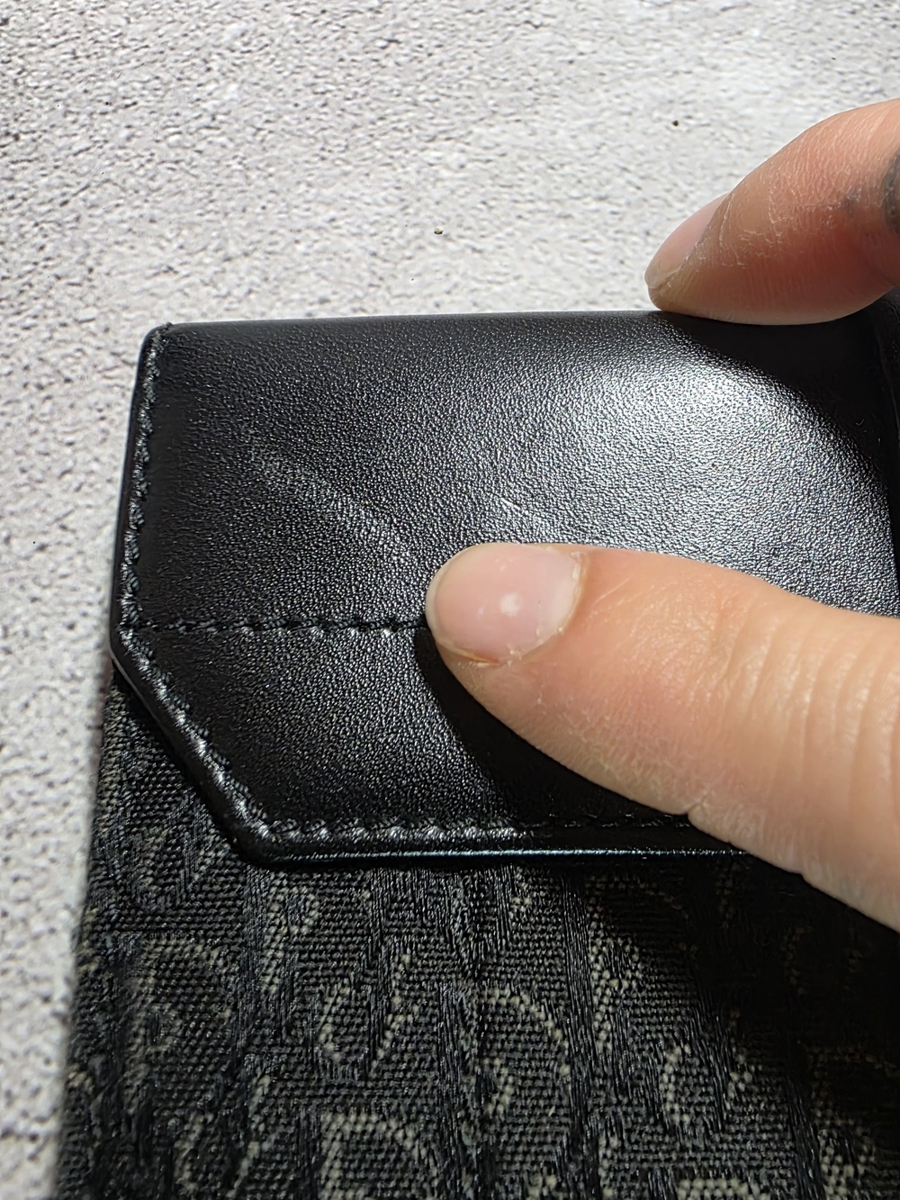 Dior Black Logo Jacquard Continental Wallet with Silver Hardware - Picture 5 of 17